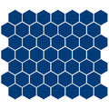 American Olean Color Story Mosaic Hex 1.5" 10.25" x 11.63"-Ceramic Mosaic-American Olean-Sapphire Sky-10.25" x 11.63"-State Tile