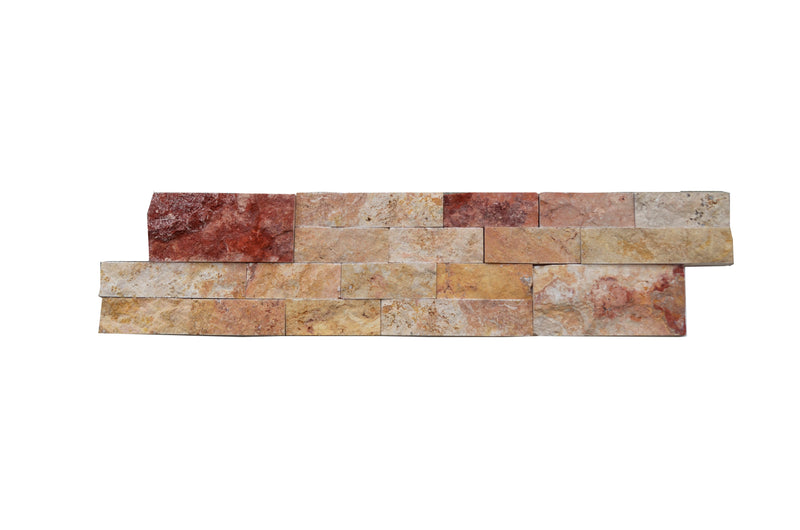 Atlantic Stone Source Mosaic Tiles Split Faces 6" x 24"-Marble Mosaic-Atlantic Stone Source-Scabass Travertine-6" x 24"-State Tile