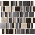Marazzi Midpark Mosaics 12.57" x 13.37"-Glass & Stone Mosaic-Marazzi-Shadow-12.57" x 13.37"-State Tile