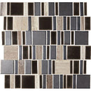 Marazzi Midpark Mosaics 12.57" x 13.37"-Glass & Stone Mosaic-Marazzi-Shadow-12.57" x 13.37"-State Tile