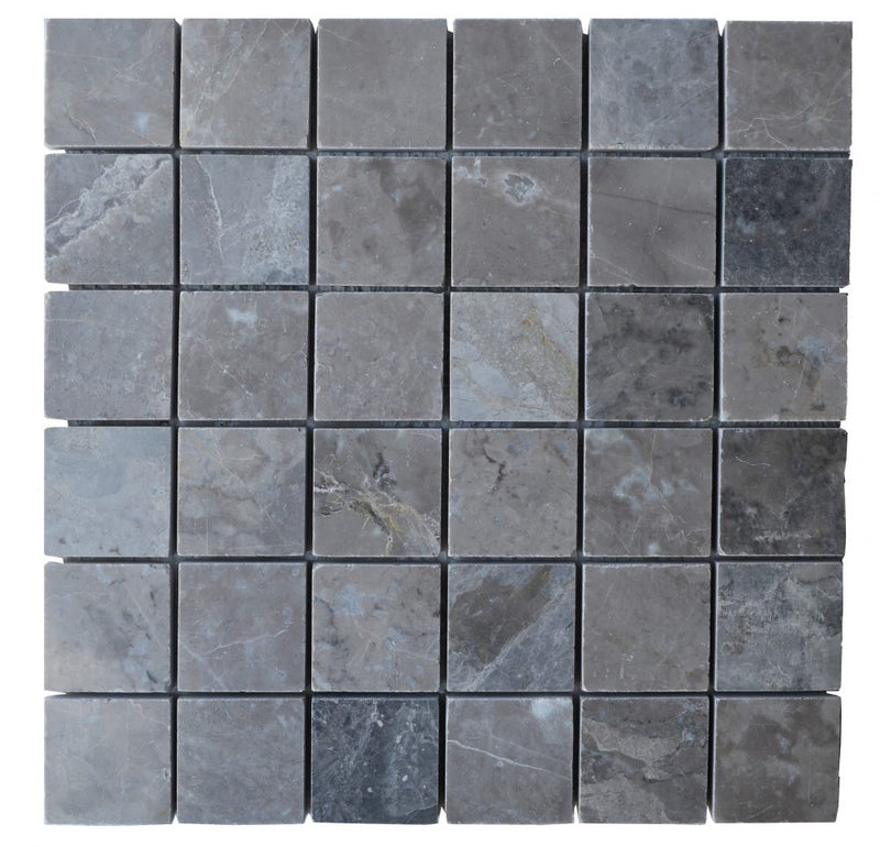 Atlantic Stone Source Mosaic Tiles 2 x 2 12" x 12"-Marble Mosaic-Atlantic Stone Source-Silver Marble-12" x 12"-State Tile