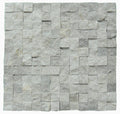 Atlantic Stone Source Mosaic Tiles Split Faces 1 x 1 12" x 12"-Marble Mosaic-Atlantic Stone Source-Silver Marble-12" x 12"-State Tile