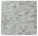Atlantic Stone Source Mosaic Tiles Split Faces 1 x 1 12" x 12"-Marble Mosaic-Atlantic Stone Source-Silver Marble-12" x 12"-State Tile