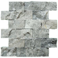 Atlantic Stone Source Mosaic Tiles Split Faces 2 x 4 12" x 12"-Marble Mosaic-Atlantic Stone Source-Silver Marble-12" x 12"-State Tile