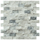 Atlantic Stone Source Mosaic Tiles 1 x 2 12" x 12"-Marble Mosaic-Atlantic Stone Source-Silver Marble-12" x 12"-State Tile