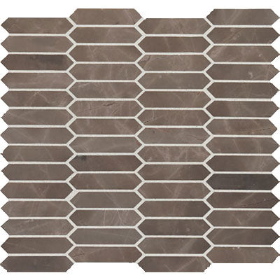 Marazzi Candora Linear Hex 12.37" x 13.32"-Natural Stone Mosaic-Marazzi-Sincere Brown-12.37" x 13.32"-State Tile
