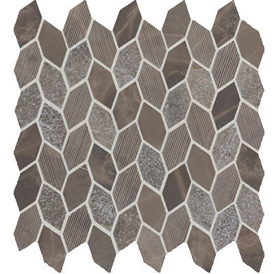 Marazzi Candora 11.19" x 12.25"-Natural Stone Mosaic-Marazzi-Sincere Brown-11.19" x 12.25"-State Tile