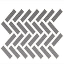 Daltile Color Wheel Mosaic Herringbone 1 x 3 9" x 12"-Ceramic Mosaic-Daltile-Suede Gray-9" x 12"-State Tile