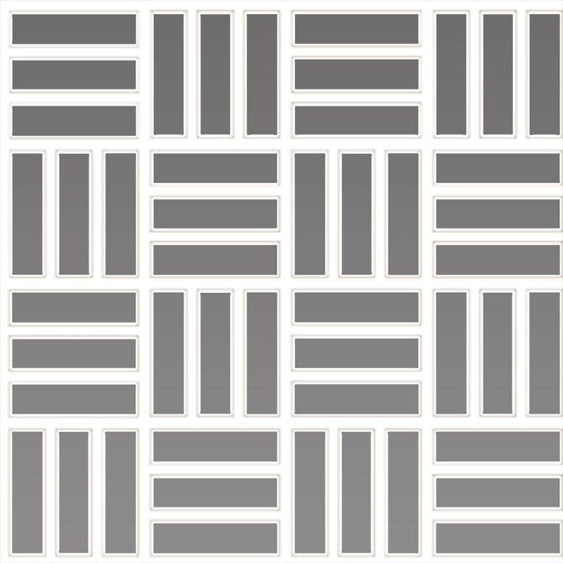 Daltile Color Wheel Mosaic Weave 1 x 3 12" x 12"-Ceramic Mosaic-Daltile-Suede Gray-12" x 12"-State Tile