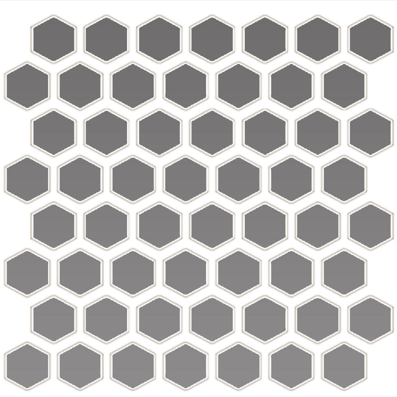 Daltile Color Wheel Mosaic HEX 1 11" x 12"-Ceramic Mosaic-Daltile-Suede Gray-11" x 12"-State Tile