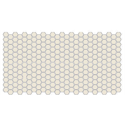 American Olean Unglazed Mosaic 1" Hex 12" x 24"-Porcelain Mosaic-American Olean-Almond-12" x 24"-State Tile