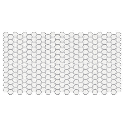 American Olean Unglazed Mosaic 1" Hex 12" x 24"-Porcelain Mosaic-American Olean-Ice White-12" x 24"-State Tile