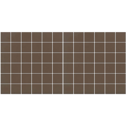 American Olean Unglazed Mosaic 2 x 2 12" x 24"-Porcelain Mosaic-American Olean-Nutmeg-12" x 24"-State Tile
