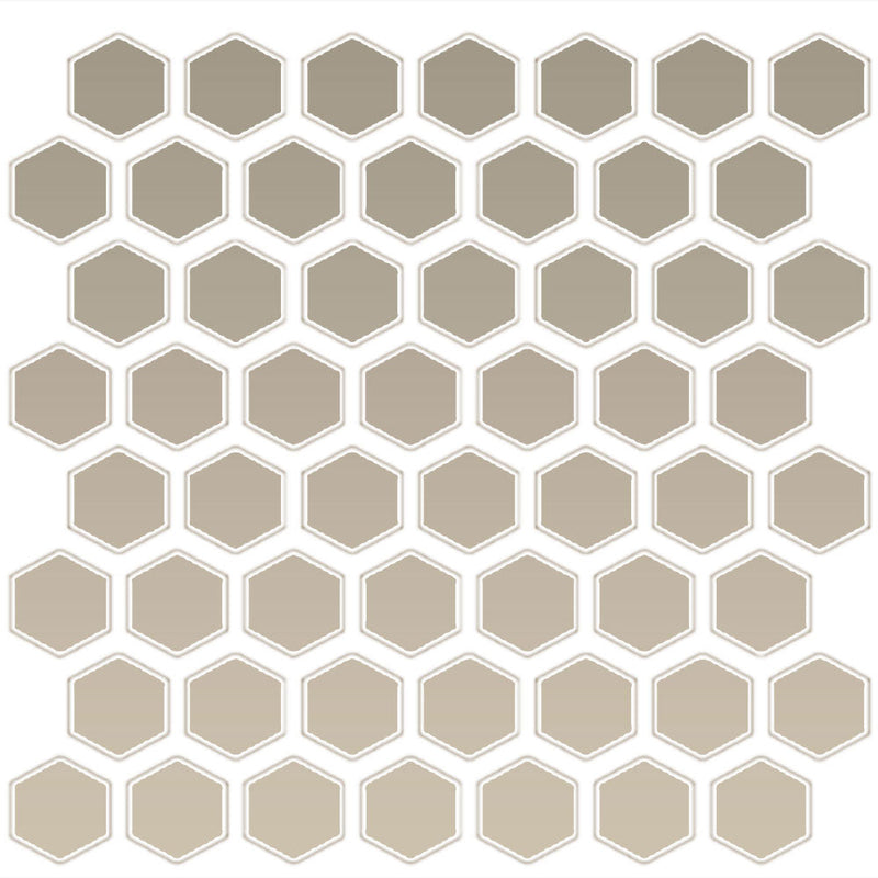 Daltile Color Wheel Mosaic HEX 1 11" x 12"-Ceramic Mosaic-Daltile-Urban Putty-11" x 12"-State Tile