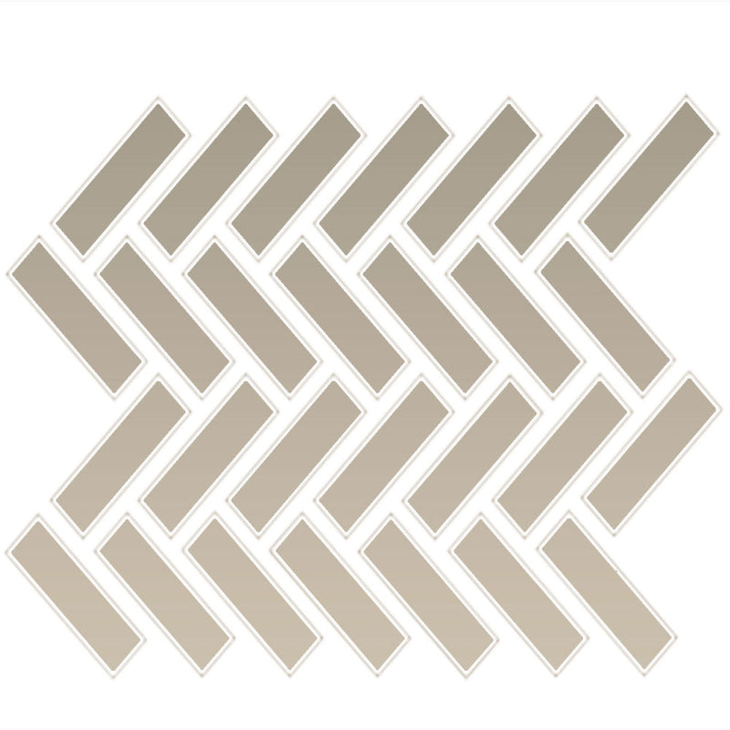 Daltile Color Wheel Mosaic Herringbone 1 x 3 9" x 12"-Ceramic Mosaic-Daltile-Urban Putty-9" x 12"-State Tile