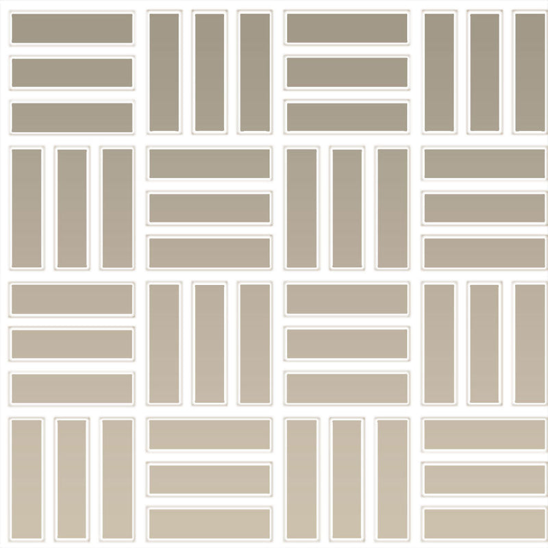 Daltile Color Wheel Mosaic Weave 1 x 3 12" x 12"-Ceramic Mosaic-Daltile-Urban Putty-12" x 12"-State Tile