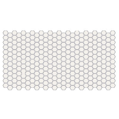 American Olean Unglazed Mosaic 1" Hex 12" x 24"-Porcelain Mosaic-American Olean-Vanilla Cream-12" x 24"-State Tile