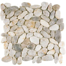Bati Orient Pebbles Sliced Polished 12" x 12"-Natural Stone Mosaic-Bati Orient-White-12" x 12"-State Tile