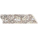 Bati Orient Pebbles Sliced Matte 4" x 12"-Natural Stone Mosaic-Bati Orient-White Beige-4" x 12"-State Tile