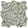 Bati Orient Pebbles Sliced Matte 12" x 12"-Natural Stone Mosaic-Bati Orient-White Green-12" x 12"-State Tile