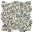 Bati Orient Pebbles Sliced Matte 12" x 12"-Natural Stone Mosaic-Bati Orient-White Green-12" x 12"-State Tile