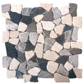 Bati Orient Opus Mosaic 12" x 12"-Natural Stone Mosaic-Bati Orient-White Grey Black-12" x 12"-State Tile