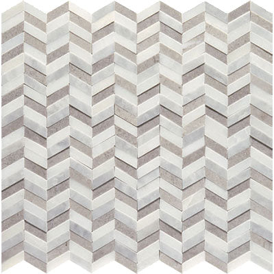 Marazzi Candora 11.81" x 12"-Natural Stone Mosaic-Marazzi-White and Gray Blend-11.81" x 12"-State Tile