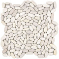 Bati Orient Pebbles Sliced Matte 12" x 12"-Natural Stone Mosaic-Bati Orient-White Matte-12" x 12"-State Tile