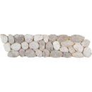 Bati Orient Pebbles Sliced Polished Border 4" x 12"-Natural Stone Mosaic-Bati Orient-White-4" x 12"-State Tile
