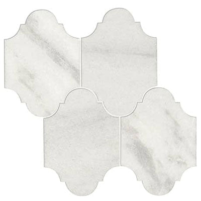 Daltile Parksville Stone Victorian Mosaic 12" x 12"-Natural Stone Mosaic-Daltile-Yukon White Mosaic-12" x 12"-State Tile
