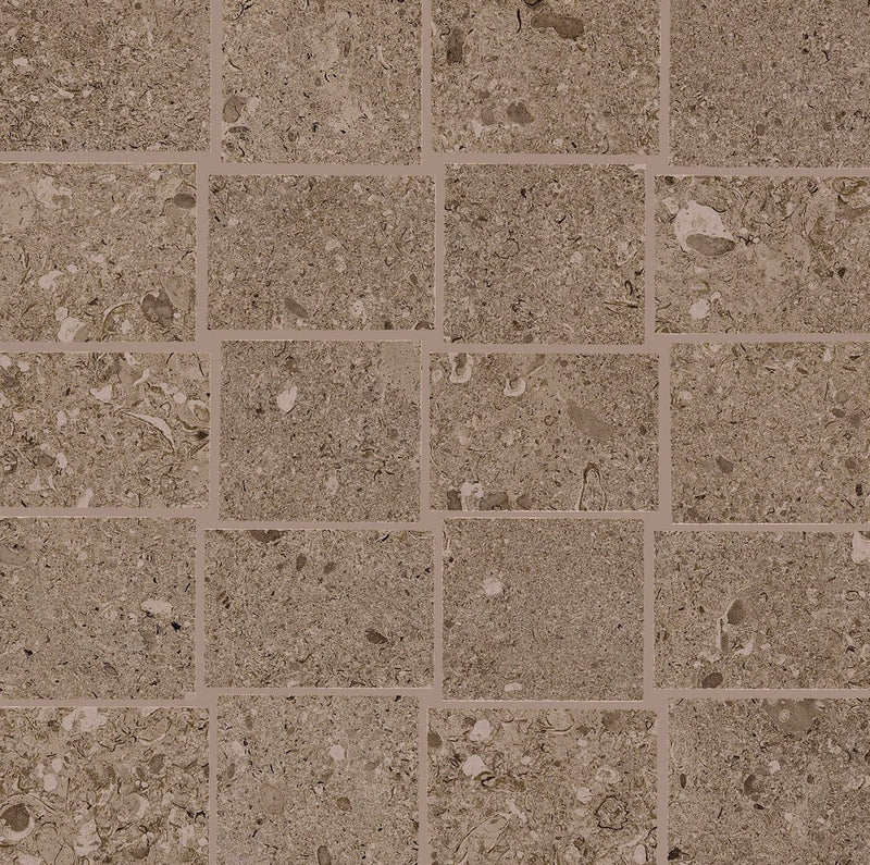 Daltile Dignitary Abstract 12" x 12"-Porcelain Mosaic-Daltile-Herald Brown-12" x 12"-State Tile