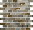 Daltile Crystal Shores 1 x 2 12" x 13"-Glass Mosaic-Daltile-Sapphire Lagoon-12" x 13"-State Tile