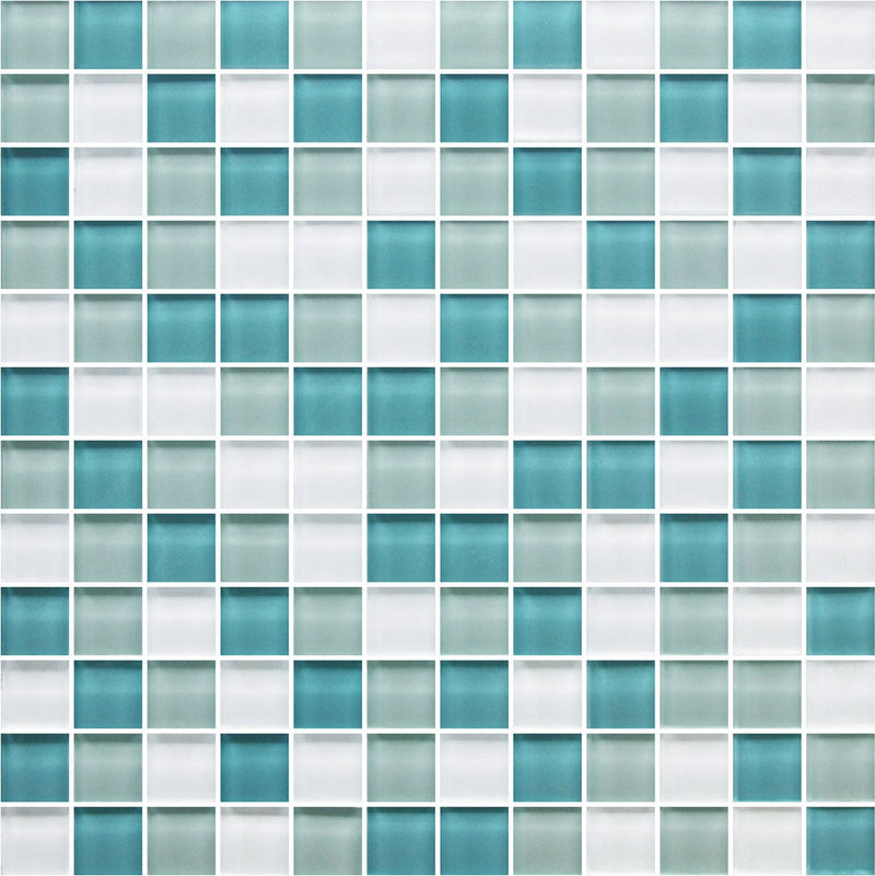 American Olean Color Appeal 1 x 1 12" x 12"-Glass & Stone Mosaic-American Olean-Sea Pearl-12" x 12"-State Tile