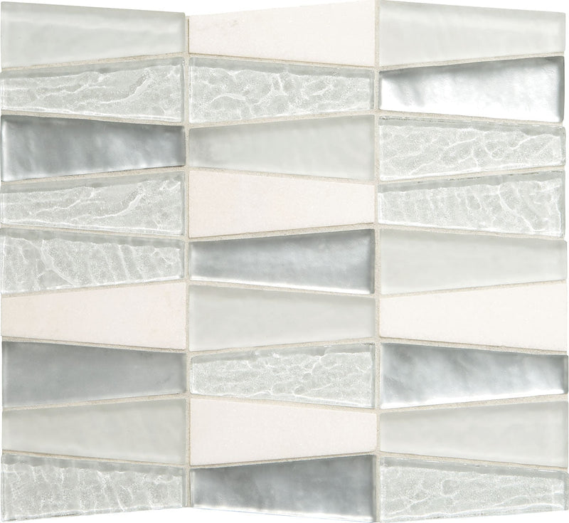 Daltile Regal Pendant 12" x 11"-Stone & Glass Mosaic-Daltile-Czarina Ice-12" x 11"-State Tile