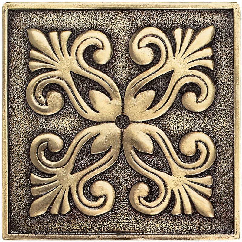 Daltile Massalia Deco Frieze 4" x 4"-Metal Tile-Daltile-Bullion-4" x 4"-State Tile