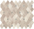 Daltile Lavaliere 10" x 12"-Stone & Glass Mosaic-Daltile-Chenille White Antique Mirror-10" x 12"-State Tile