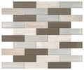 Daltile Simplystick Mosaix 11" x 11"-Stone & Glass Mosaic-Daltile-Chenille White And Glass Blend-11" x 11"-State Tile