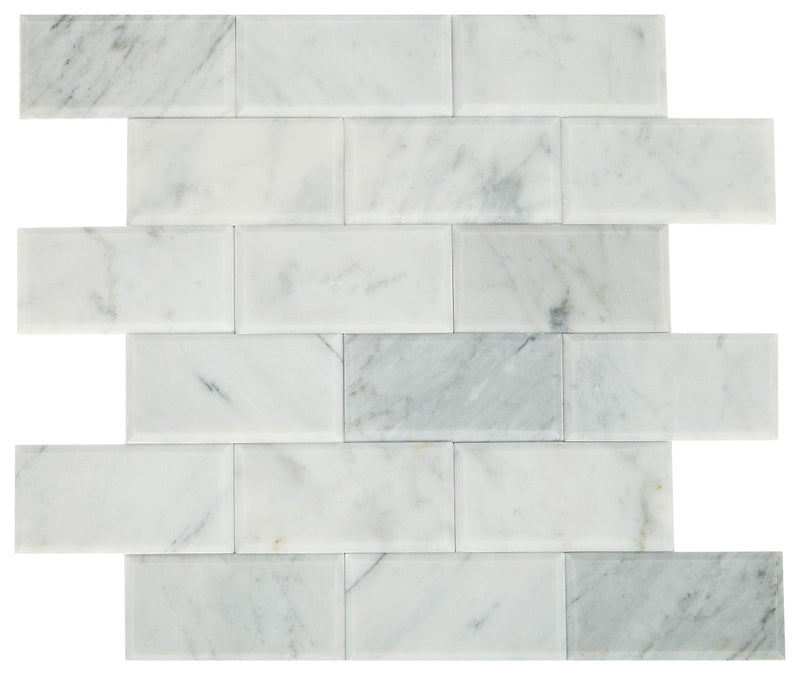 Daltile Simplystick Mosaix 12" x 12"-Natural Stone Mosaic-Daltile-Carrara White-12" x 12"-State Tile