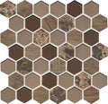 Daltile Idyllic Blends HEX 11" x 11"-Stone & Glass Mosaic-Daltile-Rustic Eve-11" x 11"-State Tile