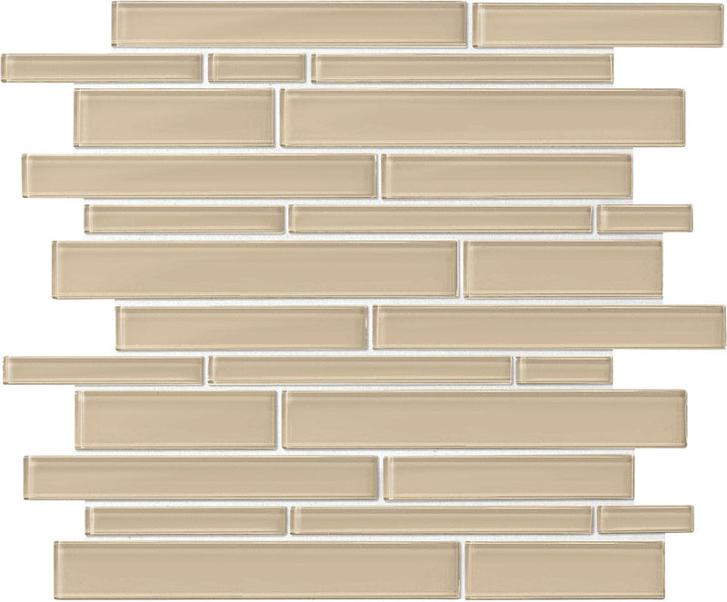 Daltile Amity Linear 12" x 14"-Glass Mosaic-Daltile-Beige-12" x 14"-State Tile