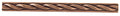 Daltile Massalia Deco Twist Liner 0.5" x 6"-Metal Strip-Daltile-Copper-0.5" x 6"-State Tile