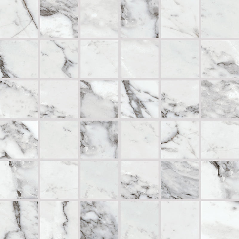 Daltile Marble Attache Lavish 2 x 2 11.75" x 11.75"-Porcelain Mosaic-Daltile-Pearl Arabesque-11.75" x 11.75"-State Tile