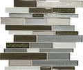 Daltile Crystal Shores Linear 12" x 14"-Glass Mosaic-Daltile-Emerald Isle-12" x 14"-State Tile