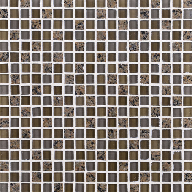 Daltile Granite Radiance 12" x 12"-Stone & Glass Mosaic-Daltile-Tropical Brown Blend-12" x 12"-State Tile