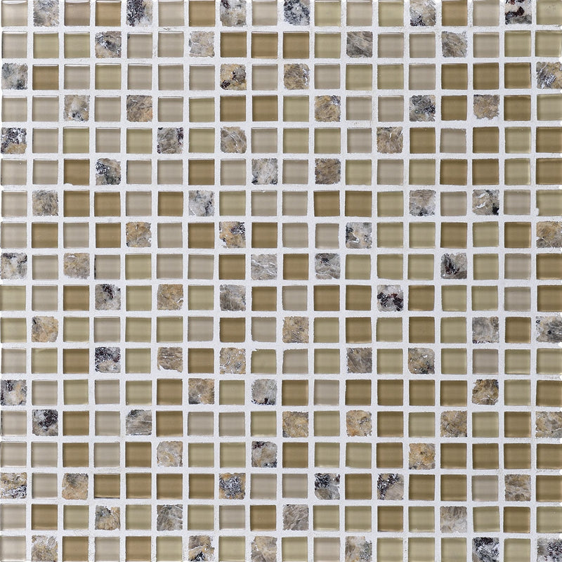 Daltile Granite Radiance 12" x 12"-Stone & Glass Mosaic-Daltile-New Venetian Gold Blend-12" x 12"-State Tile