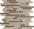 Daltile Granite Radiance Linear 12" x 13.75"-Stone & Glass Mosaic-Daltile-Santa Cecilia Blend-12" x 13.75"-State Tile