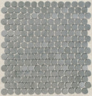 Daltile Metallica Penny Round 12" x 12"-Metal Mosaic-Daltile-Brushed Stainless Steel-12" x 12"-State Tile