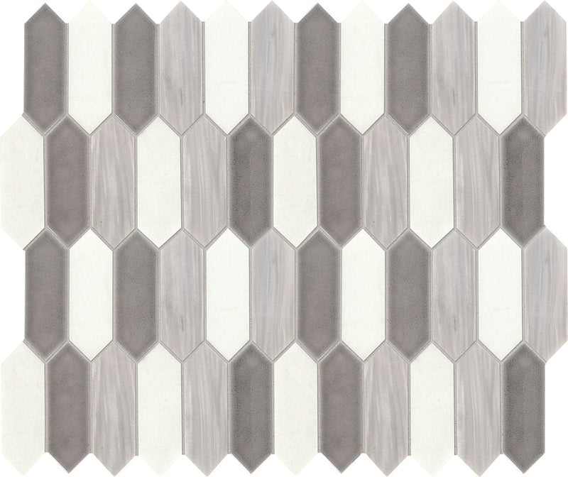Daltile Fonte 10.75" x 11.75"-Natural Stone Mosaic-Daltile-Nautical Grey Blend-10.75" x 11.75"-State Tile