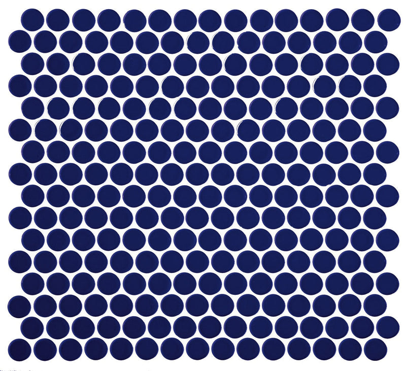 Daltile Retro Rounds 12" x 12"-Porcelain Mosaic-Daltile-Cobalt Circle-12" x 12"-State Tile