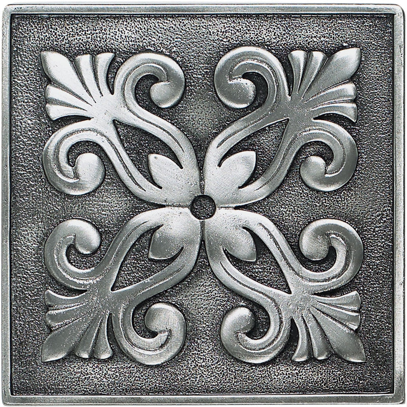 Daltile Massalia Deco Frieze 4" x 4"-Metal Tile-Daltile-Pewter-4" x 4"-State Tile